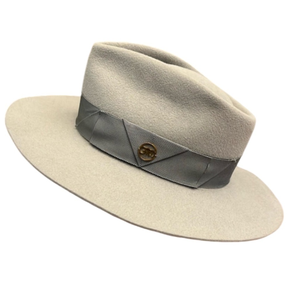 GLADYS TAMEZ NWOT Saint Marie Felt Hat In Light Grey- Size S
